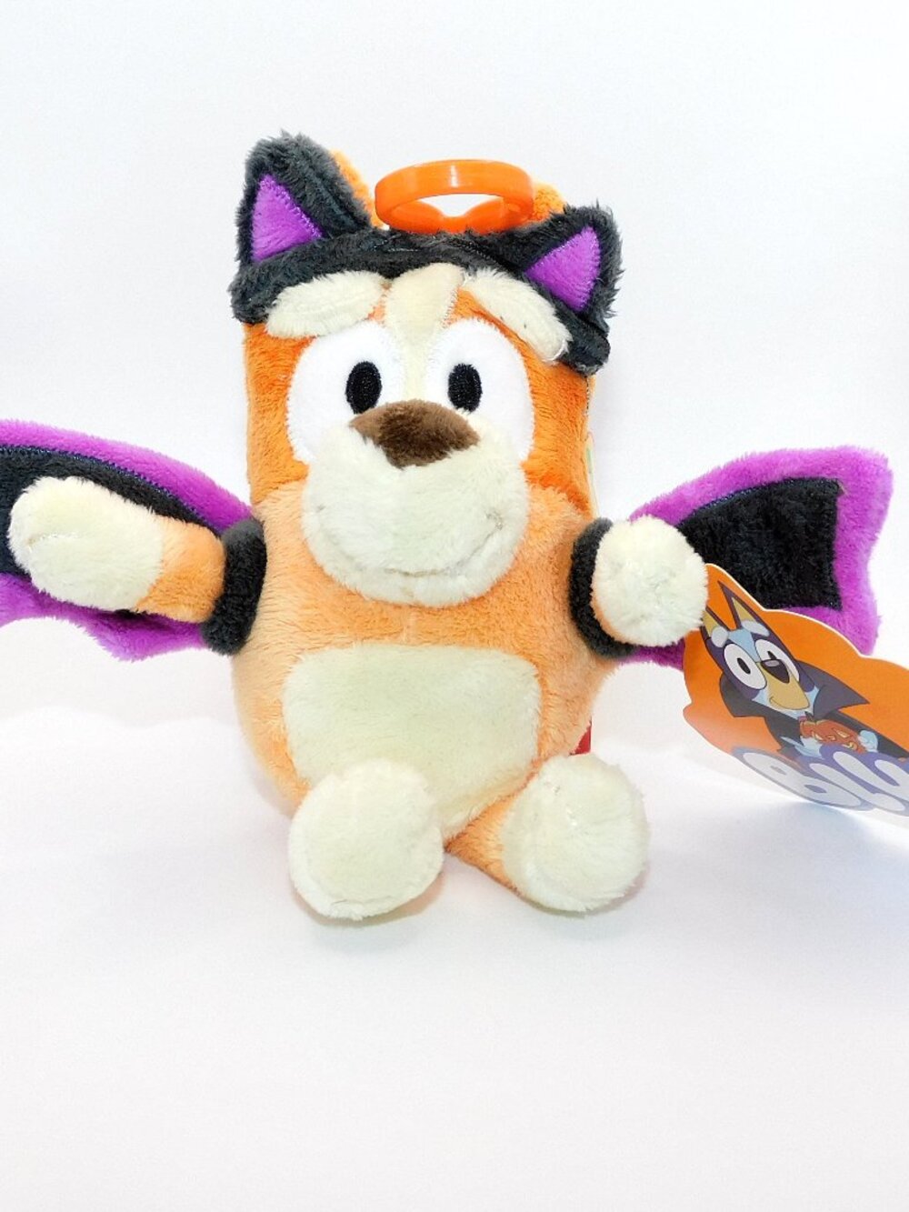 Bingo Halloween Plush Bag Clip Bat Bluey Keychain Stuffed Animal Dog NEW
